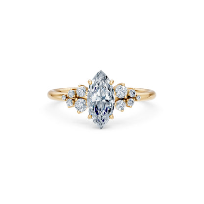 Marquise Lab Grown Diamond Classic Pave Eternity Ring 1.0ct by Qutahia Jewellery