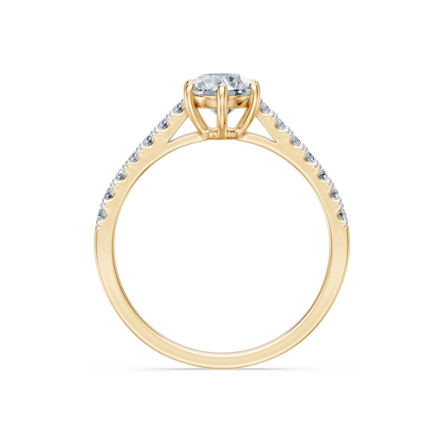 Round Brilliant Diamond Pave Eternity Ring 0.7ct by Qutahia Jewellery