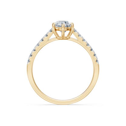 Round Brilliant Diamond Pave Eternity Ring 0.7ct by Qutahia Jewellery