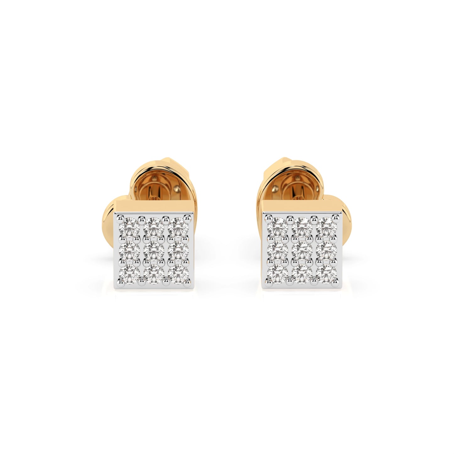 Illusion Earring (Round), 0.11 ct — 102-10063