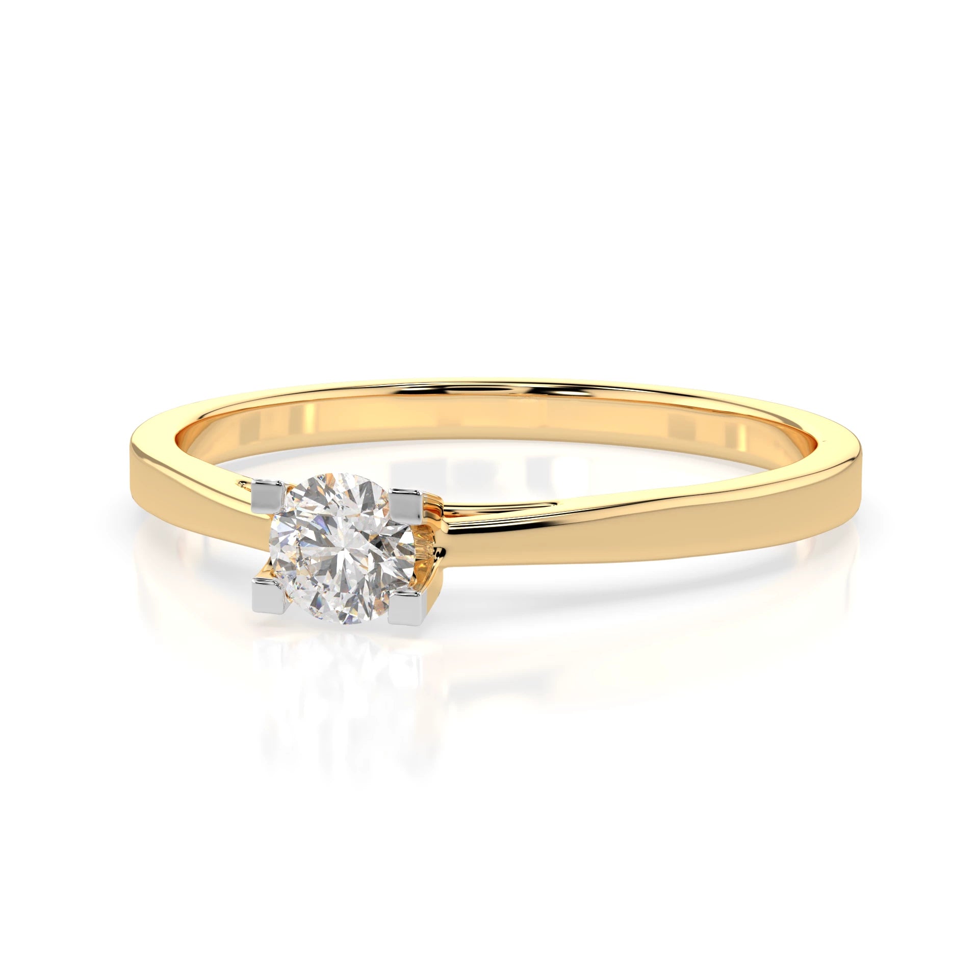 Solitaire Ring (Round), 0.15 ct — 101-10020(3.4)