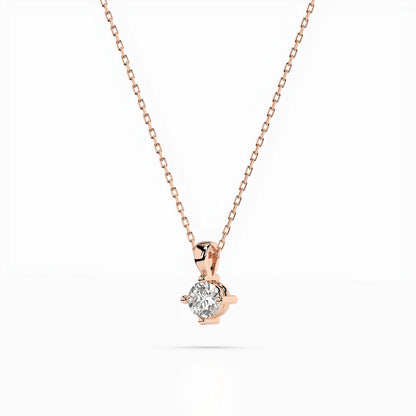 Solitaire Necklace (Round), 0.1 ct — 104-10011(3.0)