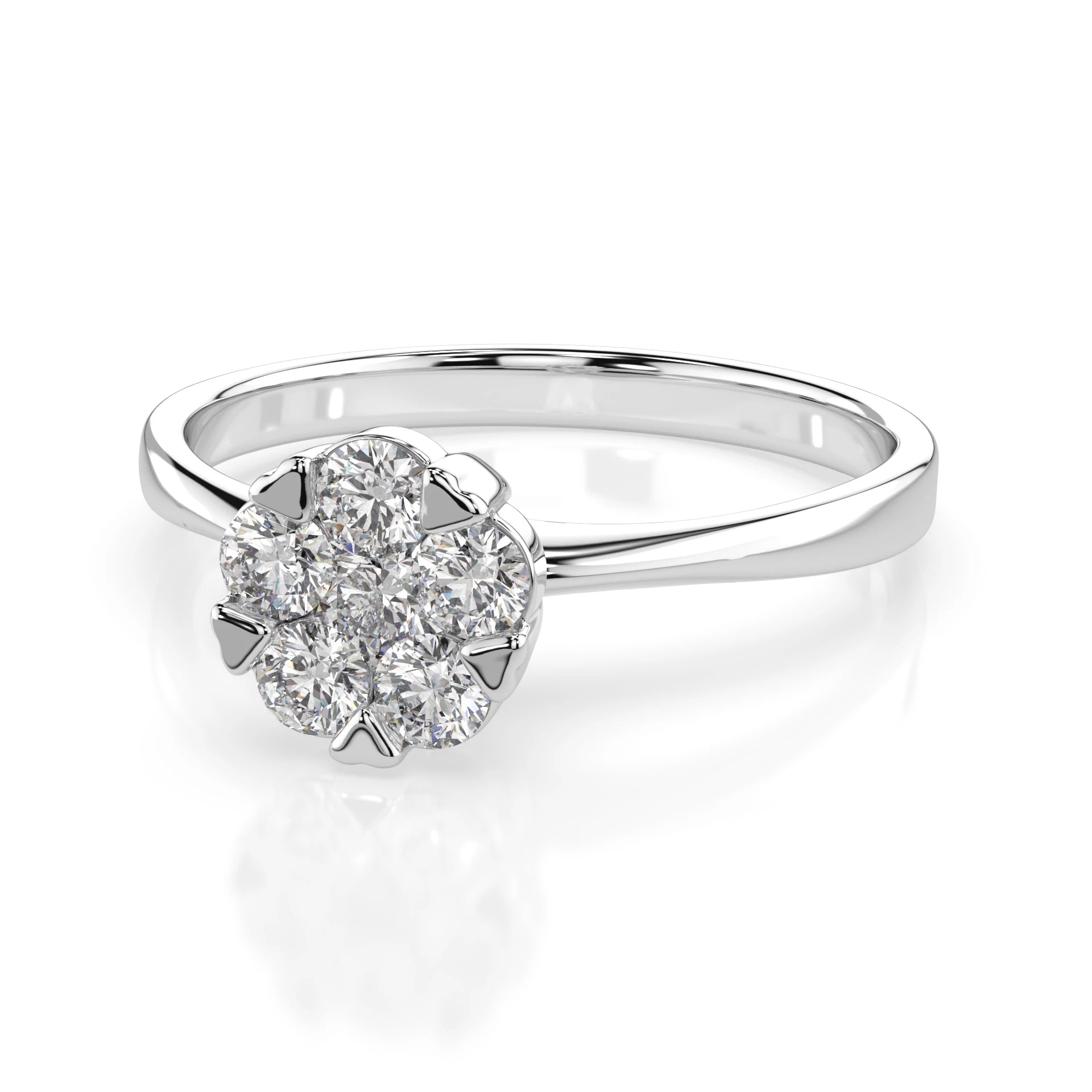 Illusion Ring (Round), 0.1 ct — 101-10015/1(3.0)