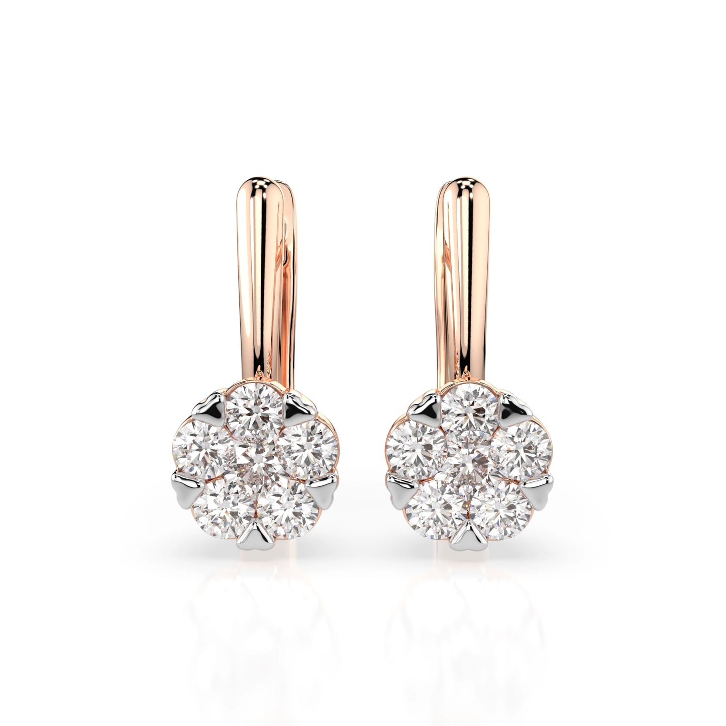 Illusion Earring (Round), 0.2 ct — 102-10015/1(3.0)