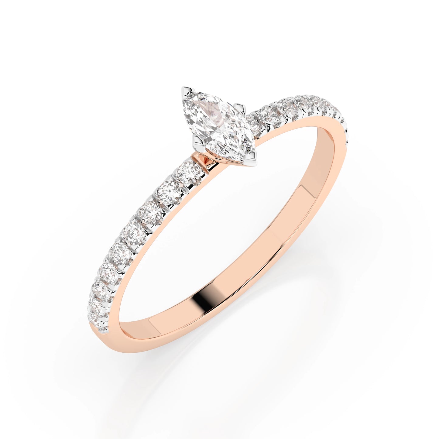 Solitaire Eternity Ring (Marquise), 0.15 ct — 101-10181/4(0.15)MARQUISE