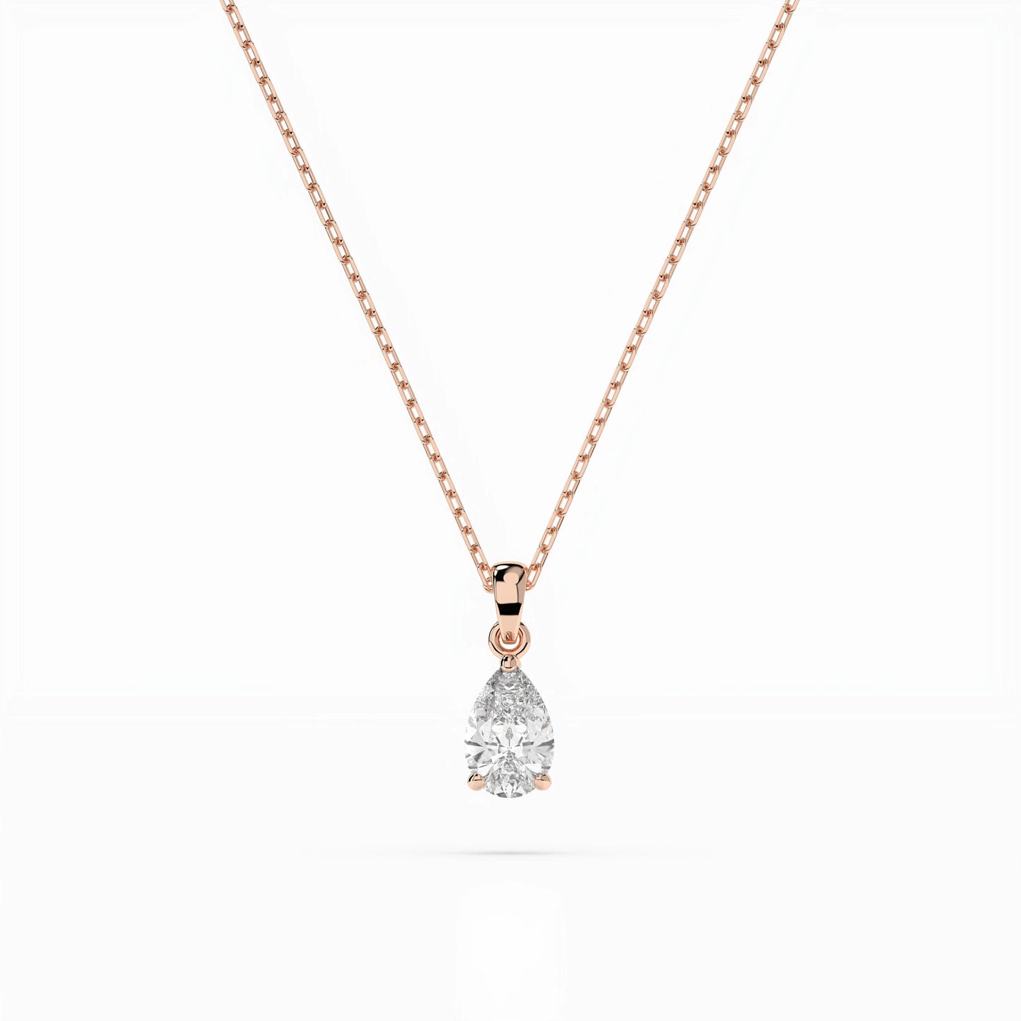 Solitaire Necklace (Pear), 0.3 ct — 104-10067(0.30)PAR