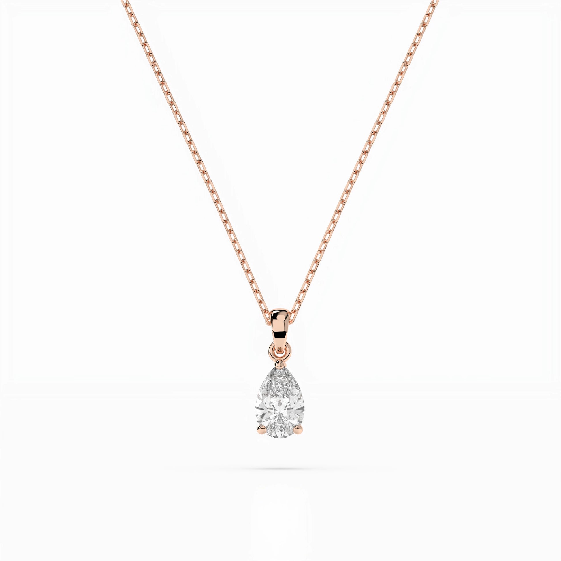 Solitaire Necklace (Pear), 0.3 ct — 104-10067(0.30)PAR