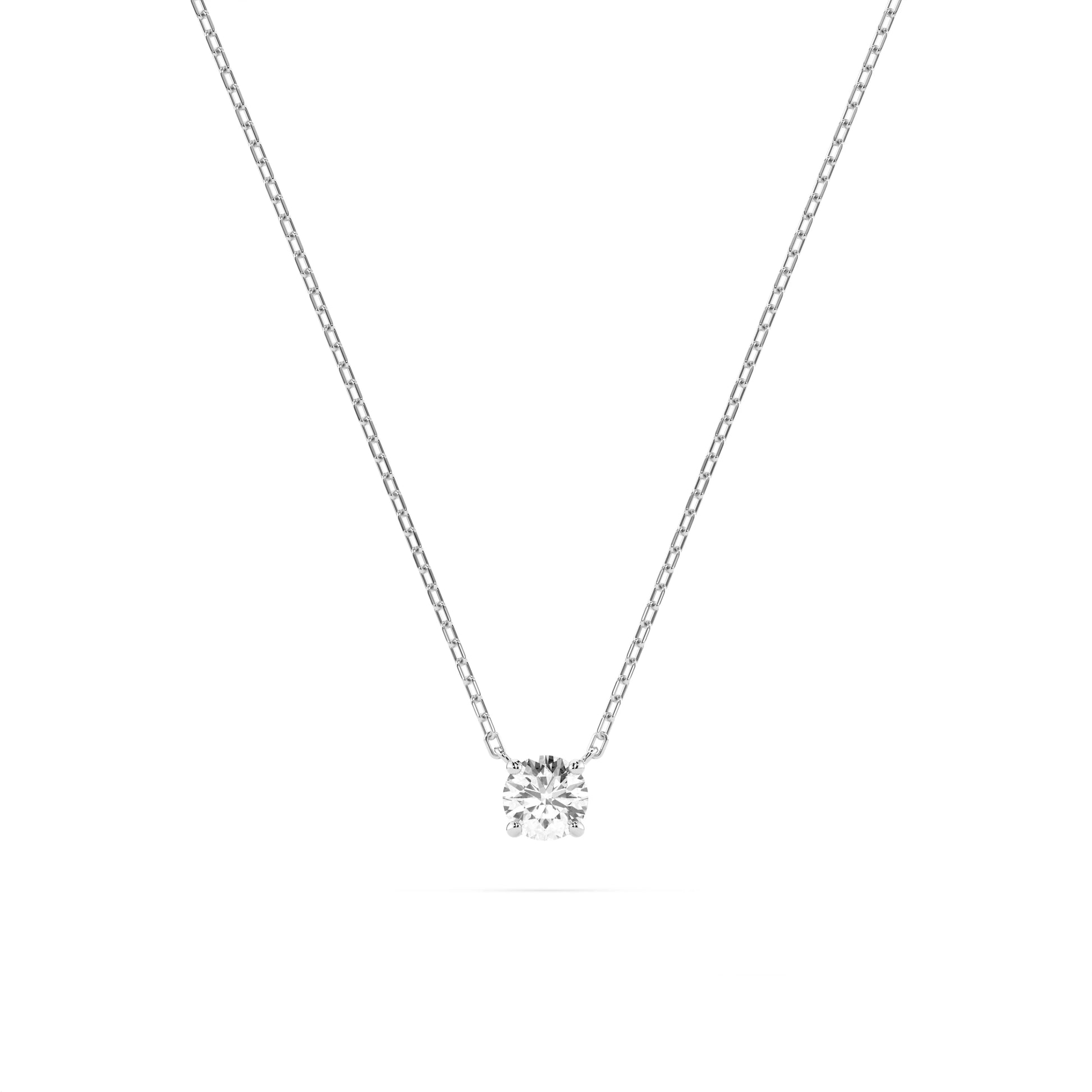 Solitaire Necklace (Round), 0.15 ct — 104-10040(3.4)