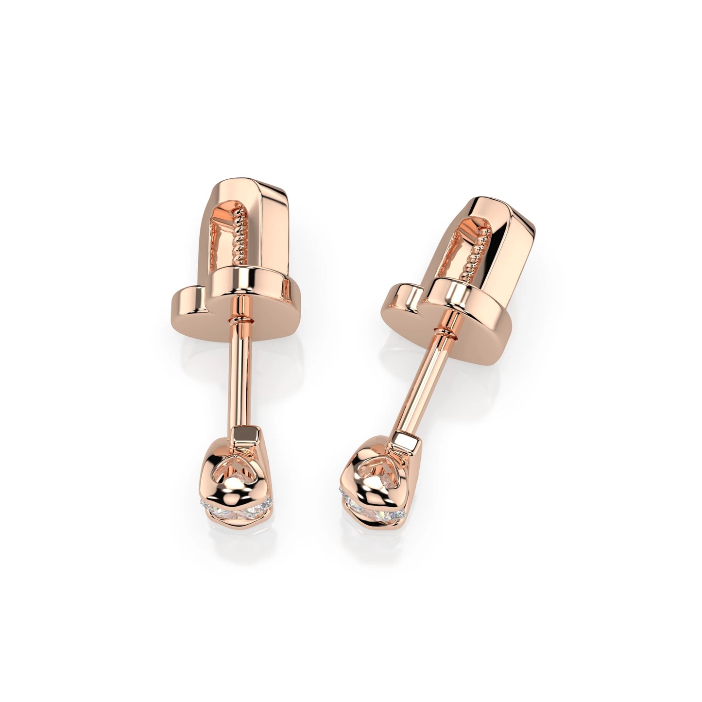 Solitaire Butterfly Earring (Round), 0.2 ct — 102-10016(3.0)