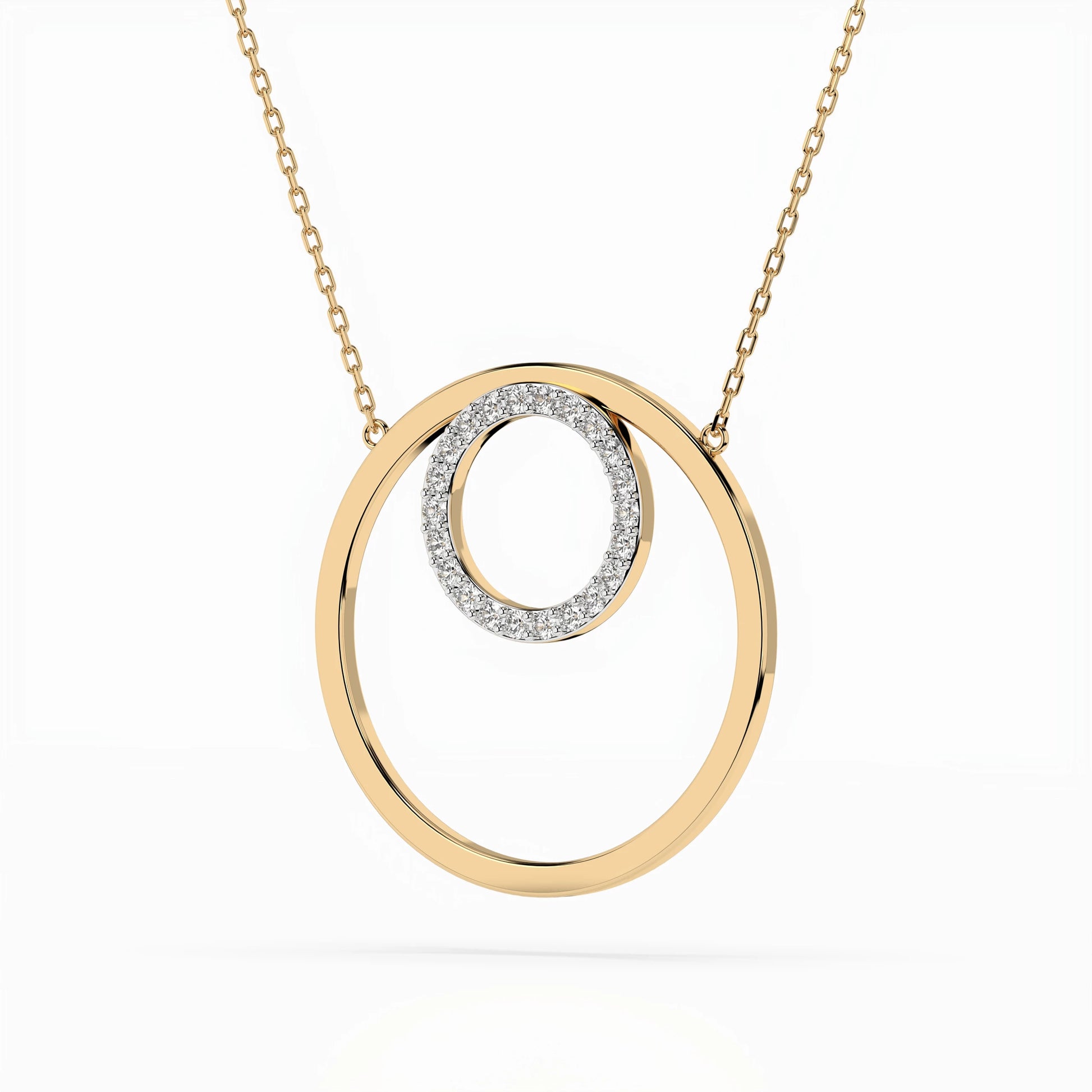 Minimalism Necklace (Round), 0.13 ct — 104-10054