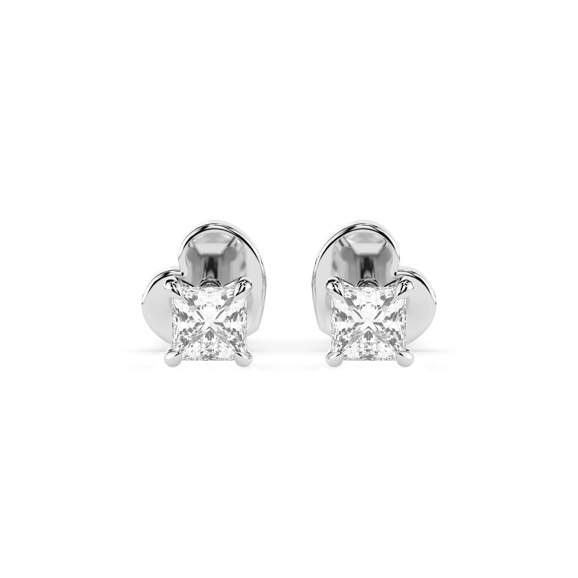 Solitaire Butterfly Earring (Princess), 0.34 ct — 102-10113(3.0)PR