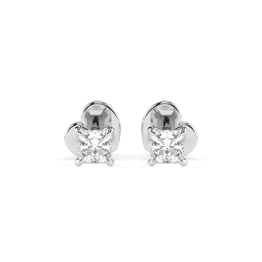 Solitaire Butterfly Earring (Princess), 0.34 ct — 102-10113(3.0)PR
