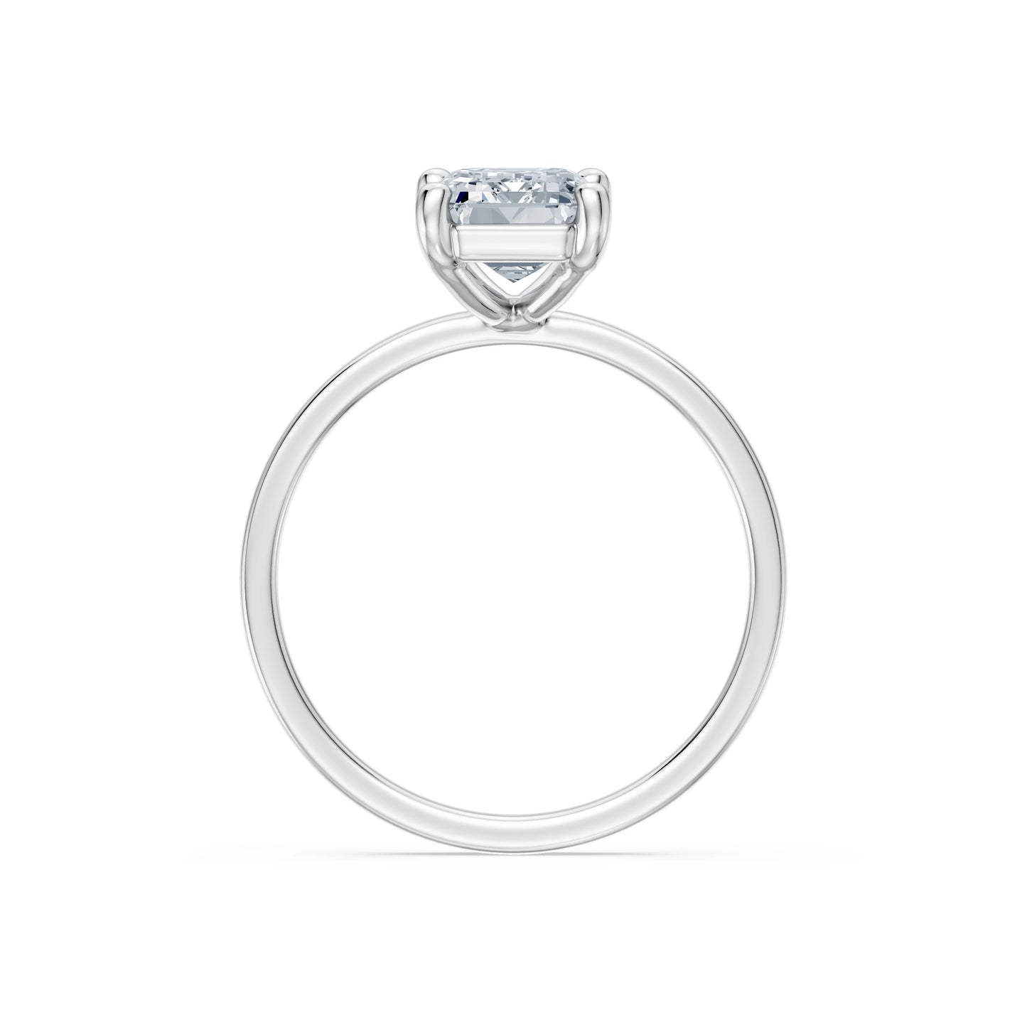 Emerald Lab Grown Diamond Solitaire Engagement Ring 2.0ct by Qutahia Jewellery