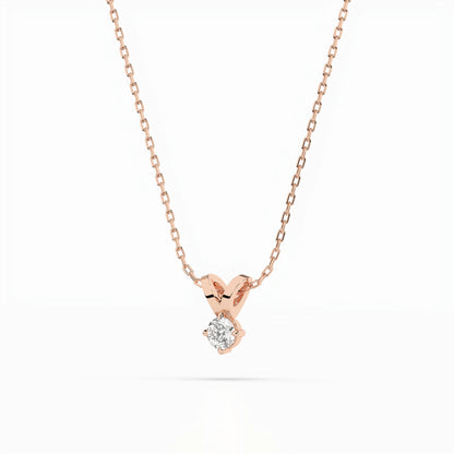 Solitaire Necklace (Round), 0.1 ct — 104-10037(3.0)