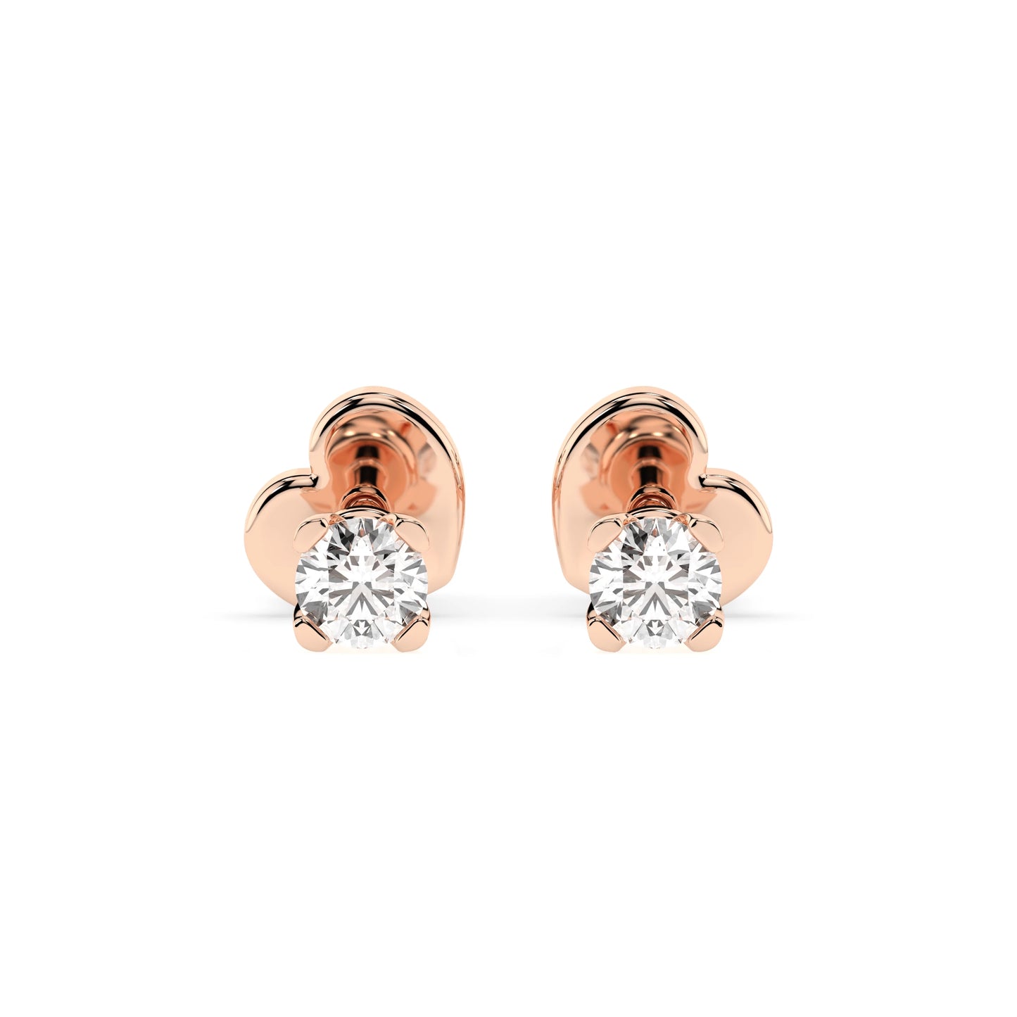 Solitaire Butterfly Earring (Round), 0.3 ct — 102-10089/2(3.4)