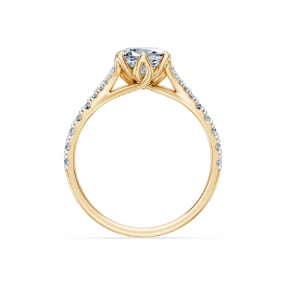 Cushion Lab Grown Diamond Micro Pave Eternity Ring 2.0ct by Qutahia Jewellery