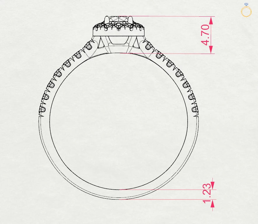 Solitaire Eternity Ring (Round), 0.2 ct — 101-10095(3.7)