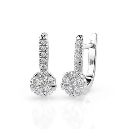 Illusion Earring (Round), 0.12 ct — 102-10015/4(2.5)