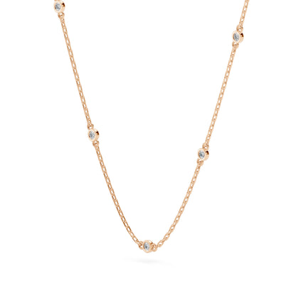 Minimalism Necklace (Round), 0.07 ct — 104-10080/5(1.4)