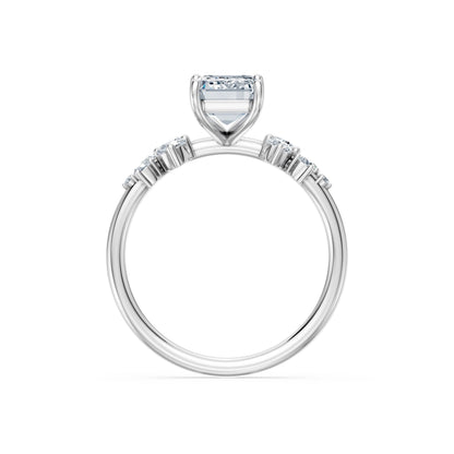 Emerald Lab Grown Diamond Classic Pave Eternity Ring 2.0ct by Qutahia Jewellery