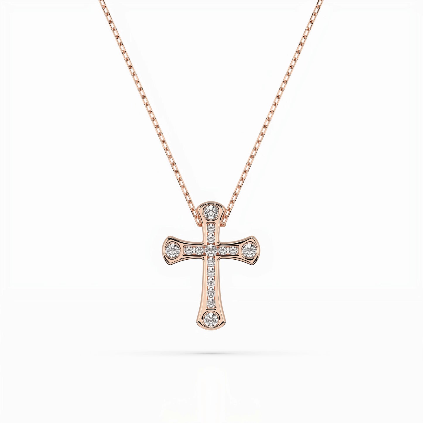 Minimalism Necklace (Round), 0.06 ct — 104-10009
