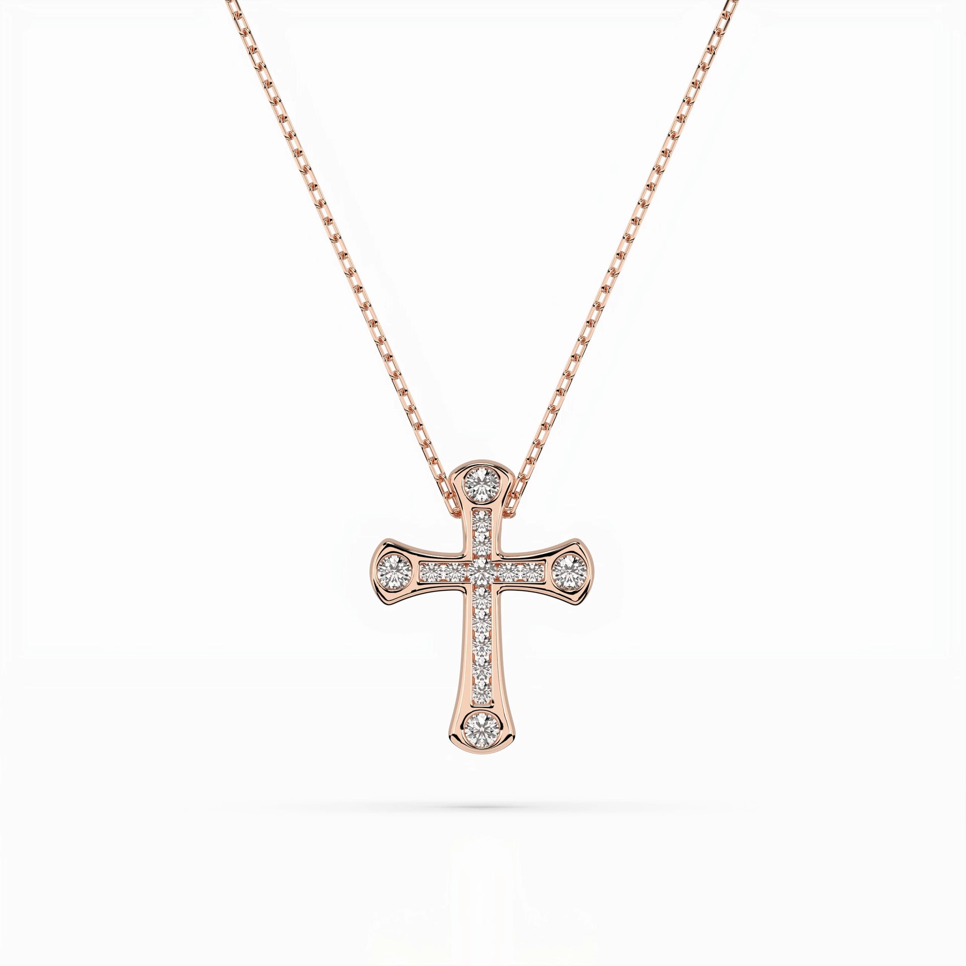 Minimalism Necklace (Round), 0.06 ct — 104-10009