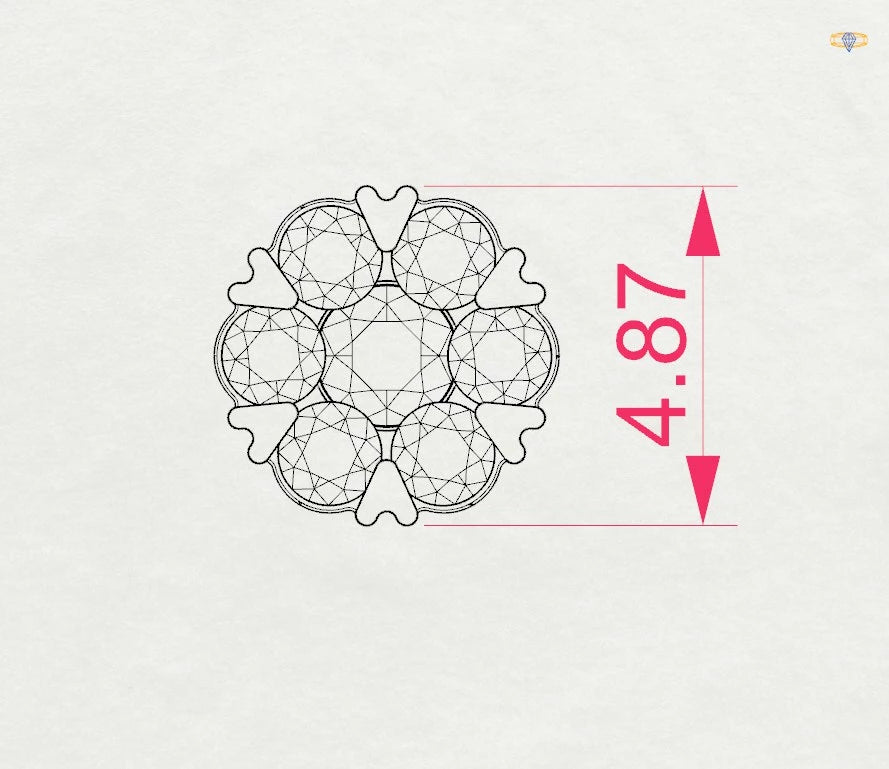 Illusion Earring (Round), 0.03 ct — 102-10015(2.0)