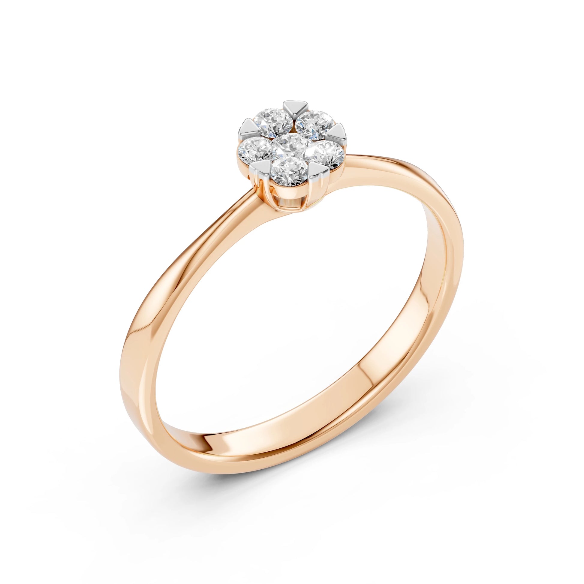 Illusion Ring (Round), 0.06 ct — 101-10015/1(2.5)