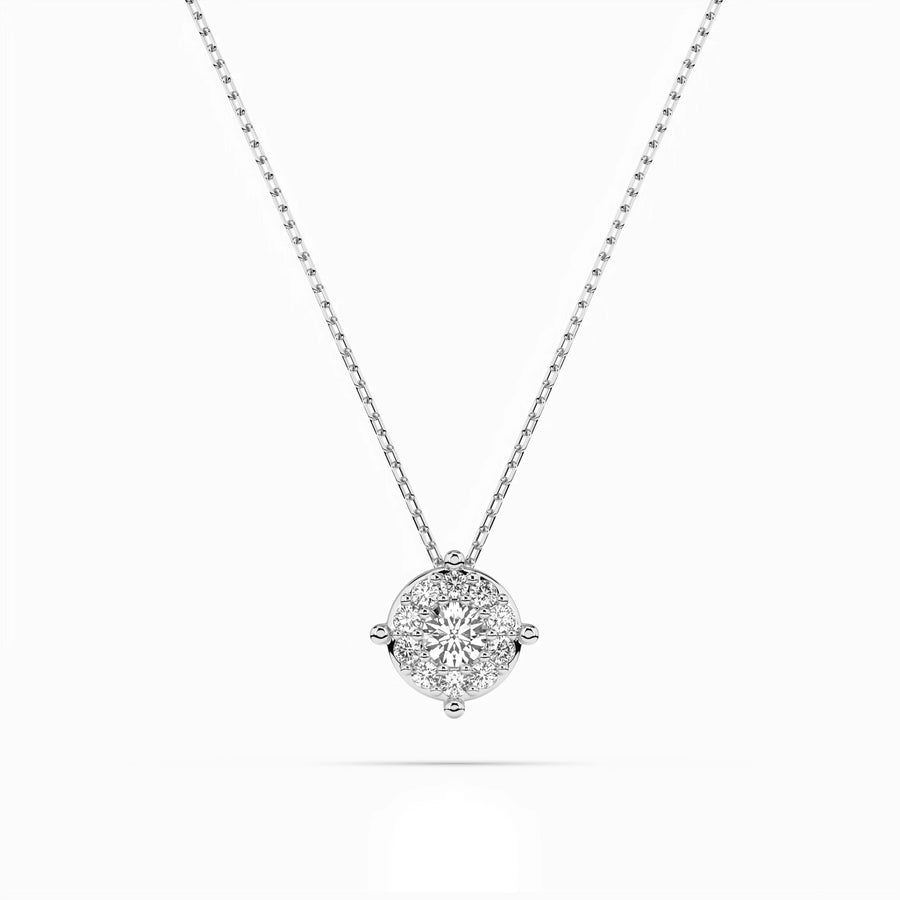 Diamond Eternity Necklace Round 0.1ct by Qutahia Jewellery