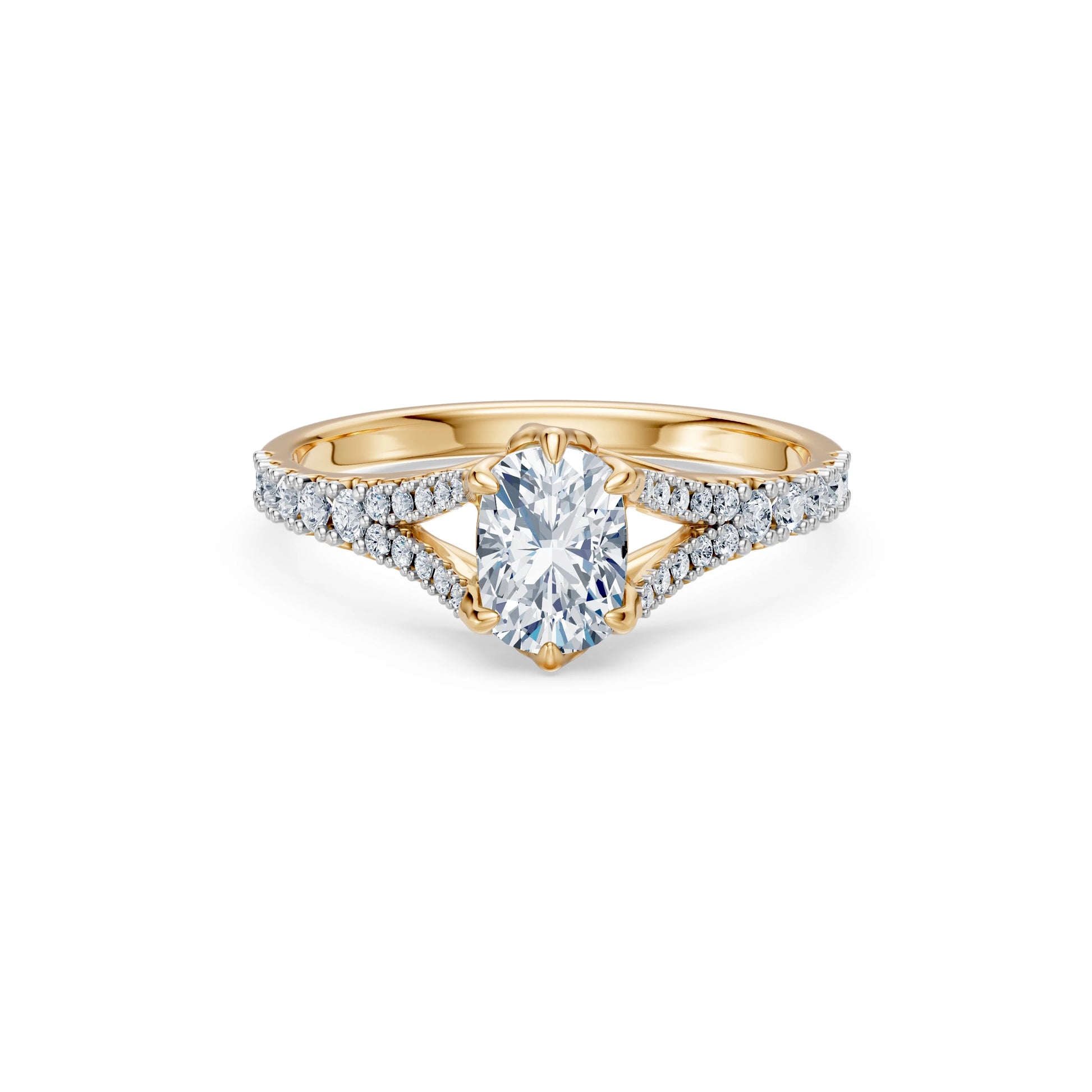 Cushion Lab Grown Diamond Micro Pave Eternity Ring 1.0ct by Qutahia Jewellery
