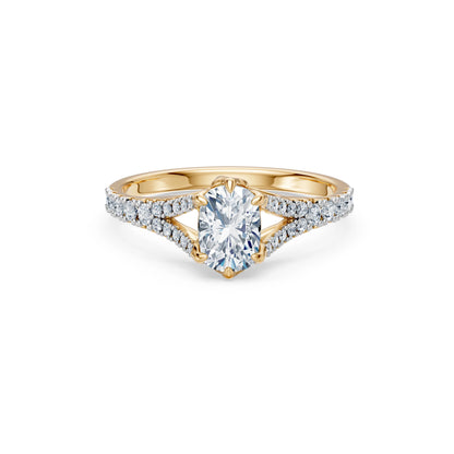 Cushion Lab Grown Diamond Micro Pave Eternity Ring 1.0ct by Qutahia Jewellery