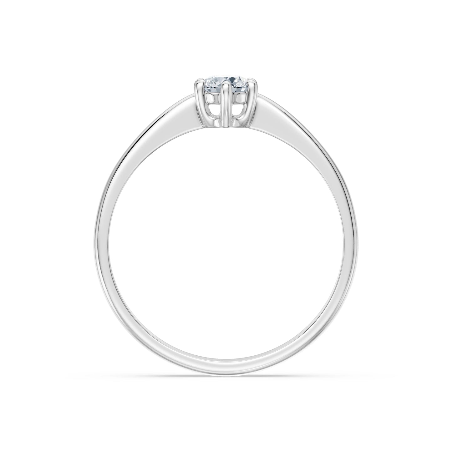 Round Brilliant Diamond Solitaire Engagement Ring 0.3ct by Qutahia Jewellery