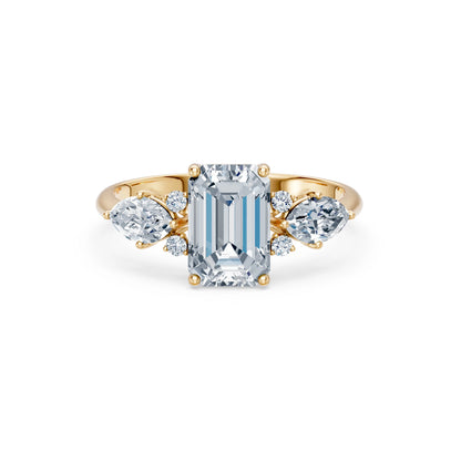 Emerald Lab Grown Diamond Side Stone Eternity Ring 2.0ct by Qutahia Jewellery