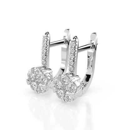 Illusion Earring (Round), 0.2 ct — 102-10015/4(3.0)