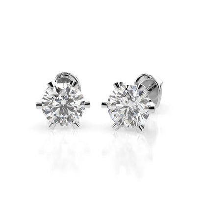 Solitaire Butterfly Earring (Round), 1.4 ct — 102-10040/1(5.7)