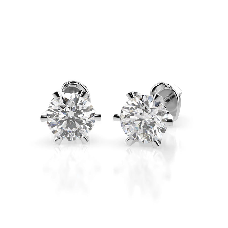 Solitaire Butterfly Earring (Round), 1.4 ct — 102-10040/1(5.7)
