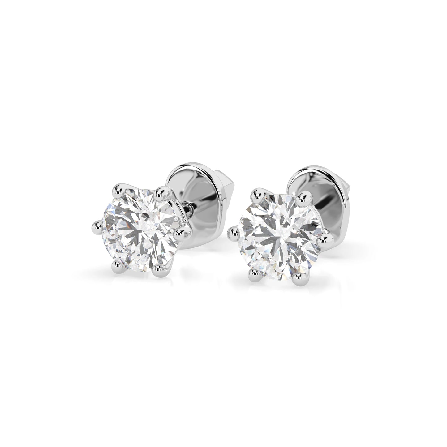 Solitaire Butterfly Earring (Round), 0.6 ct — 102-10027(4.2)