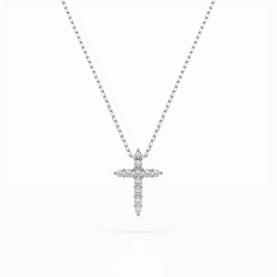 Delicate Diamond Necklace Round 0.07ct by Qutahia Jewellery