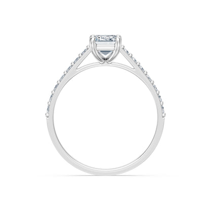 Emerald Lab Grown Diamond Slim Pave Eternity Ring 1.0ct by Qutahia Jewellery