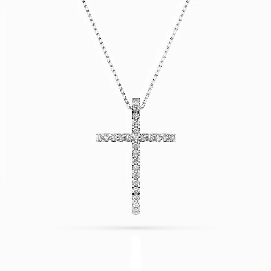 Minimalism Necklace (Round), 0.14 ct — 104-10026