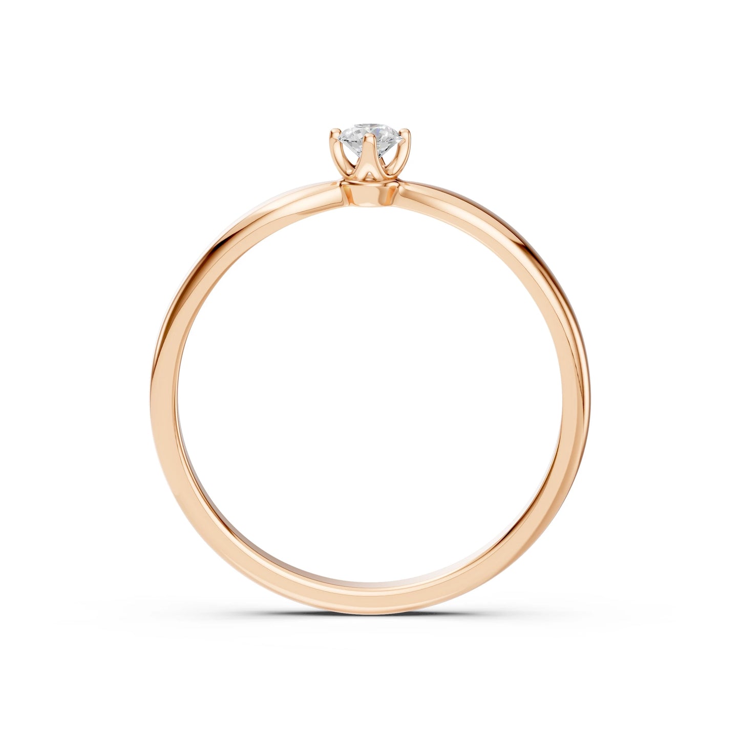 Solitaire Ring (Round), 0.1 ct — 101-10041(3.0)