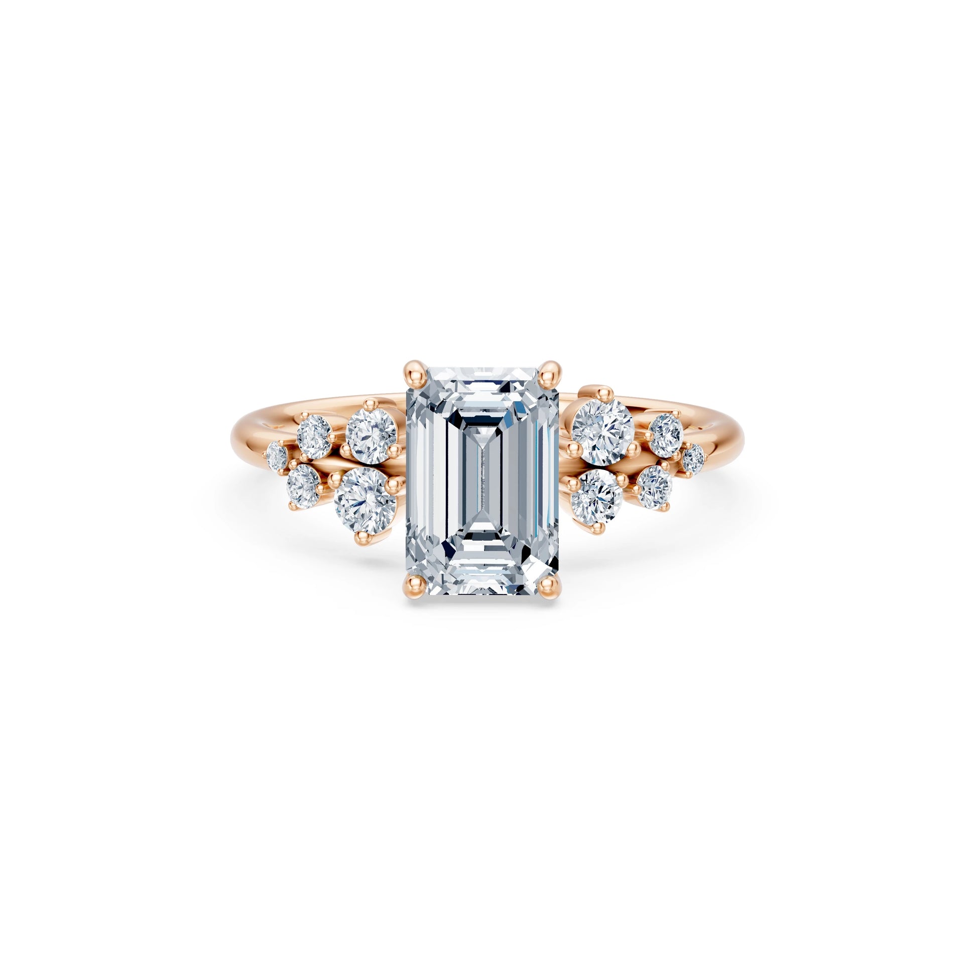 Emerald Lab Grown Diamond Classic Pave Eternity Ring 2.0ct by Qutahia Jewellery