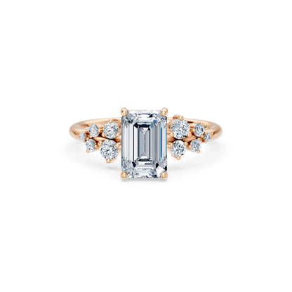 Emerald Lab Grown Diamond Classic Pave Eternity Ring 2.0ct by Qutahia Jewellery