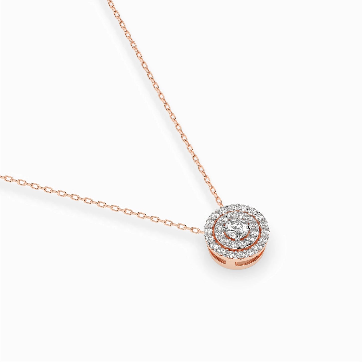Illusion Necklace (Round), 0.09 ct — 104-10043