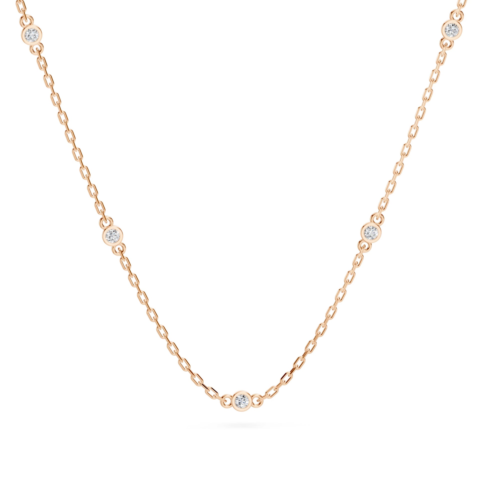 Minimalism Necklace (Round), 0.07 ct — 104-10080/5(1.4)