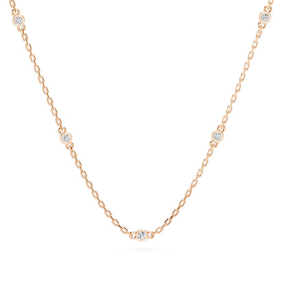 Minimalism Necklace (Round), 0.07 ct — 104-10080/5(1.4)