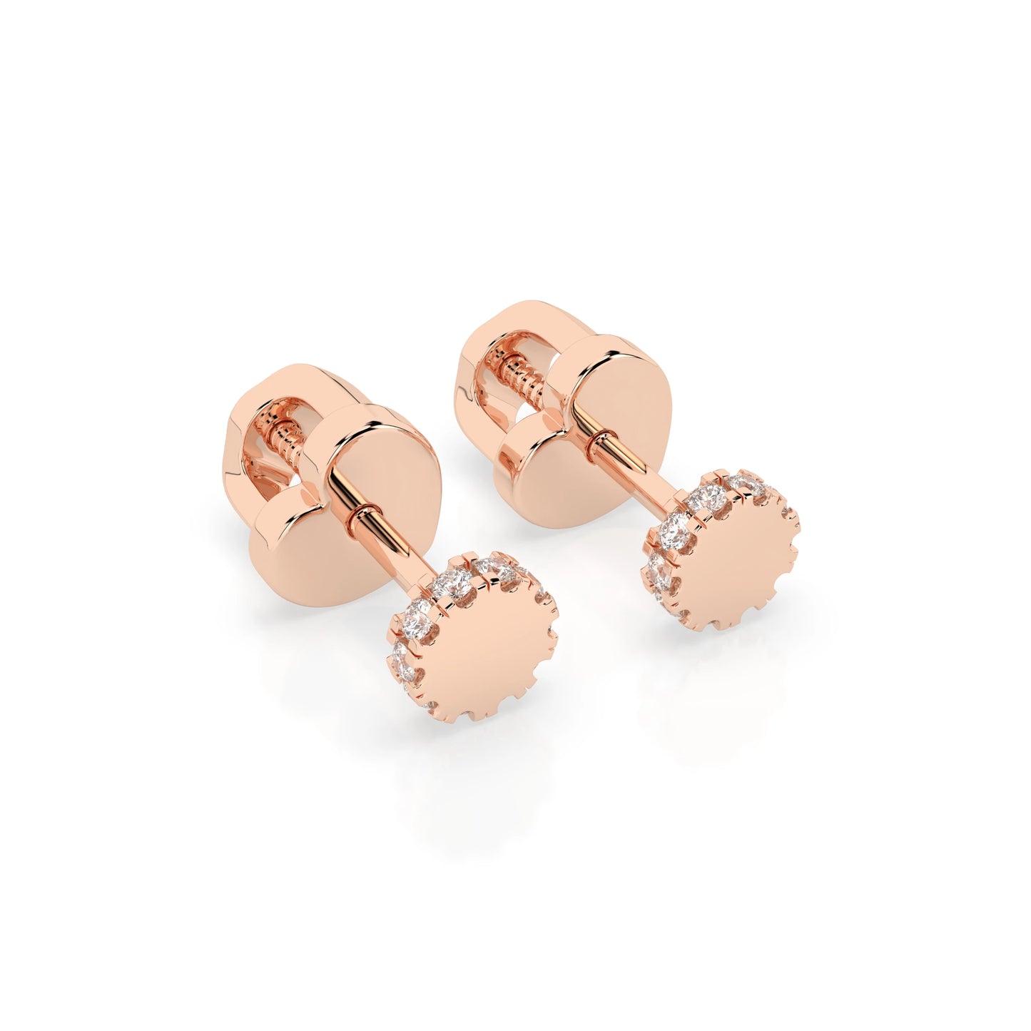 Minimalism Earring (Round), 0.1 ct — 102-10029