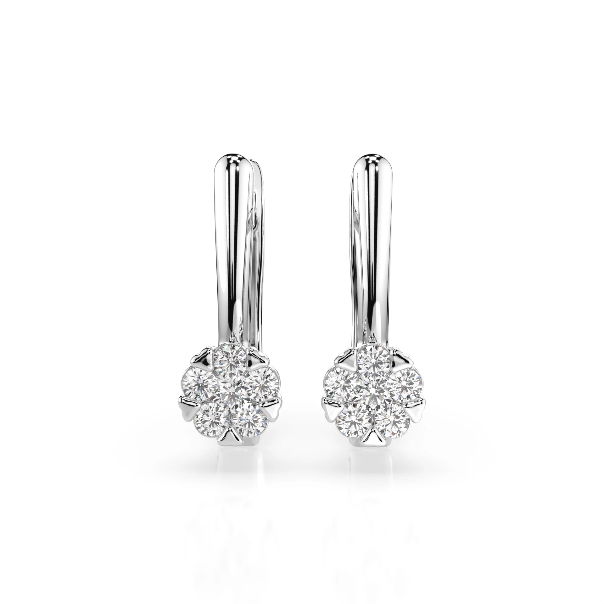 Illusion Earring (Round), 0.06 ct — 102-10015/1(2.0)