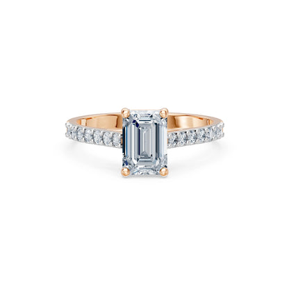 Emerald Lab Grown Diamond Slim Pave Eternity Ring 1.5ct by Qutahia Jewellery