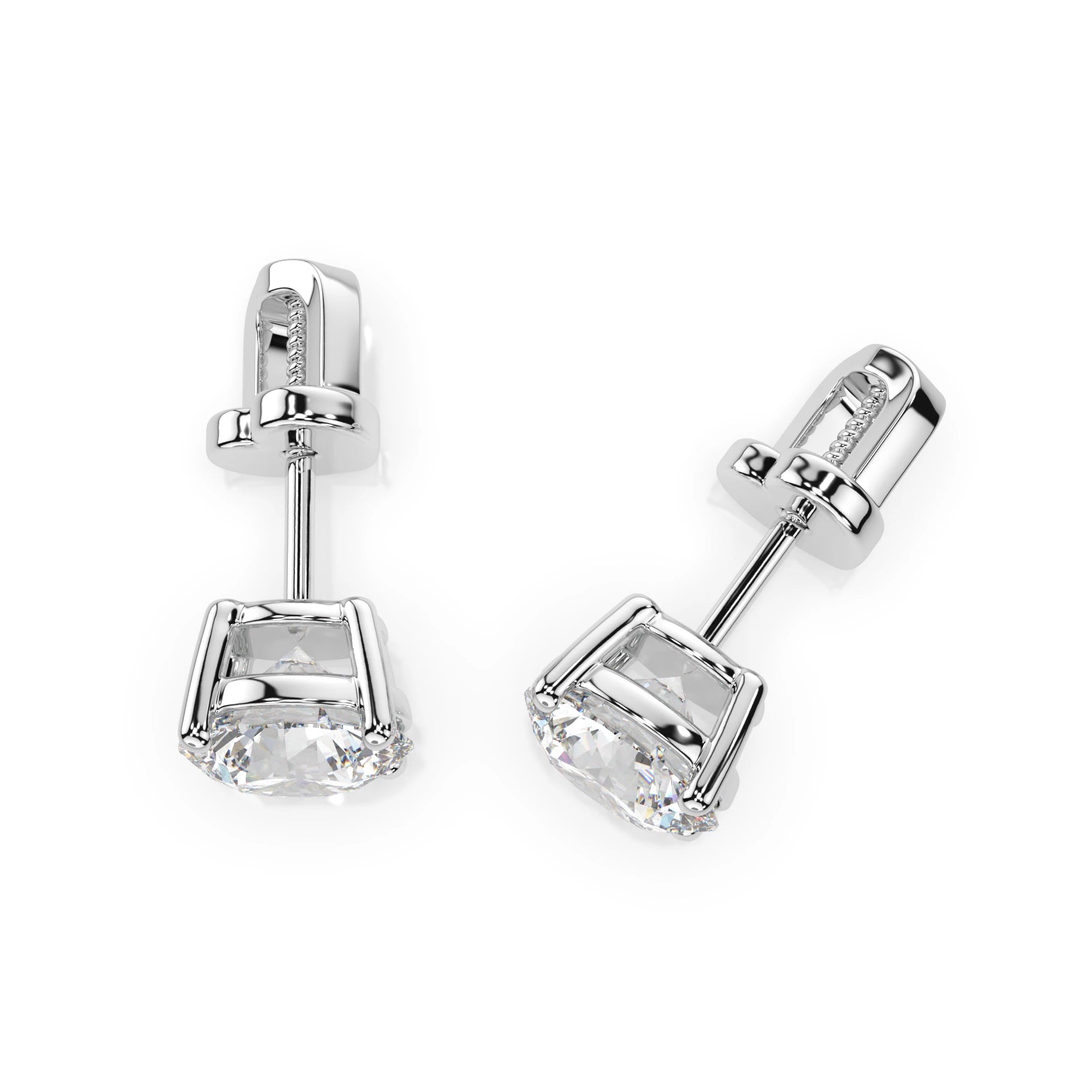 Solitaire Butterfly Earring (Round), 1.4 ct — 102-10012/1(5.7)